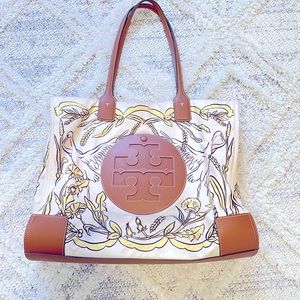 Tory Burch Printed Tote - Yellow Birds
